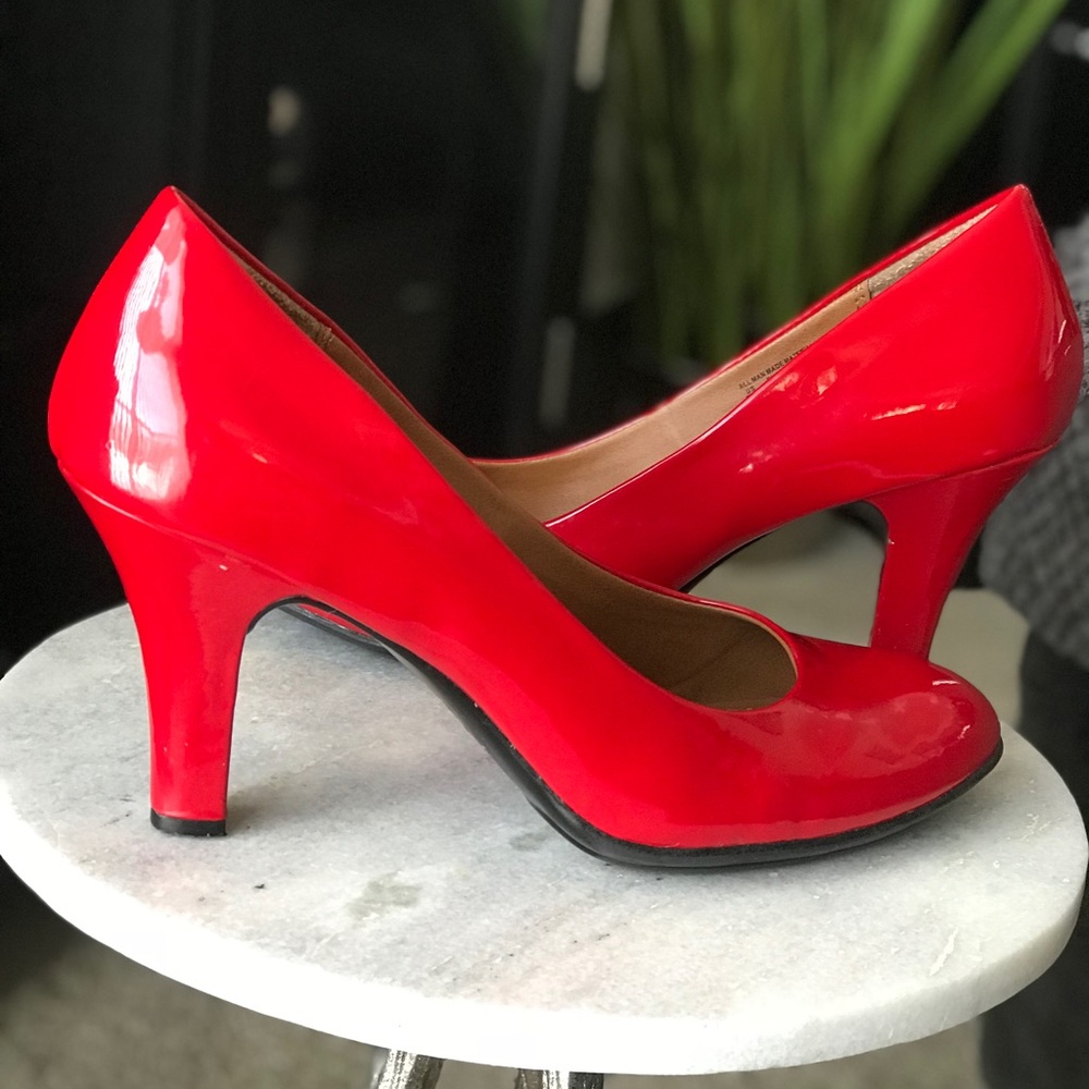 Red Patent heels